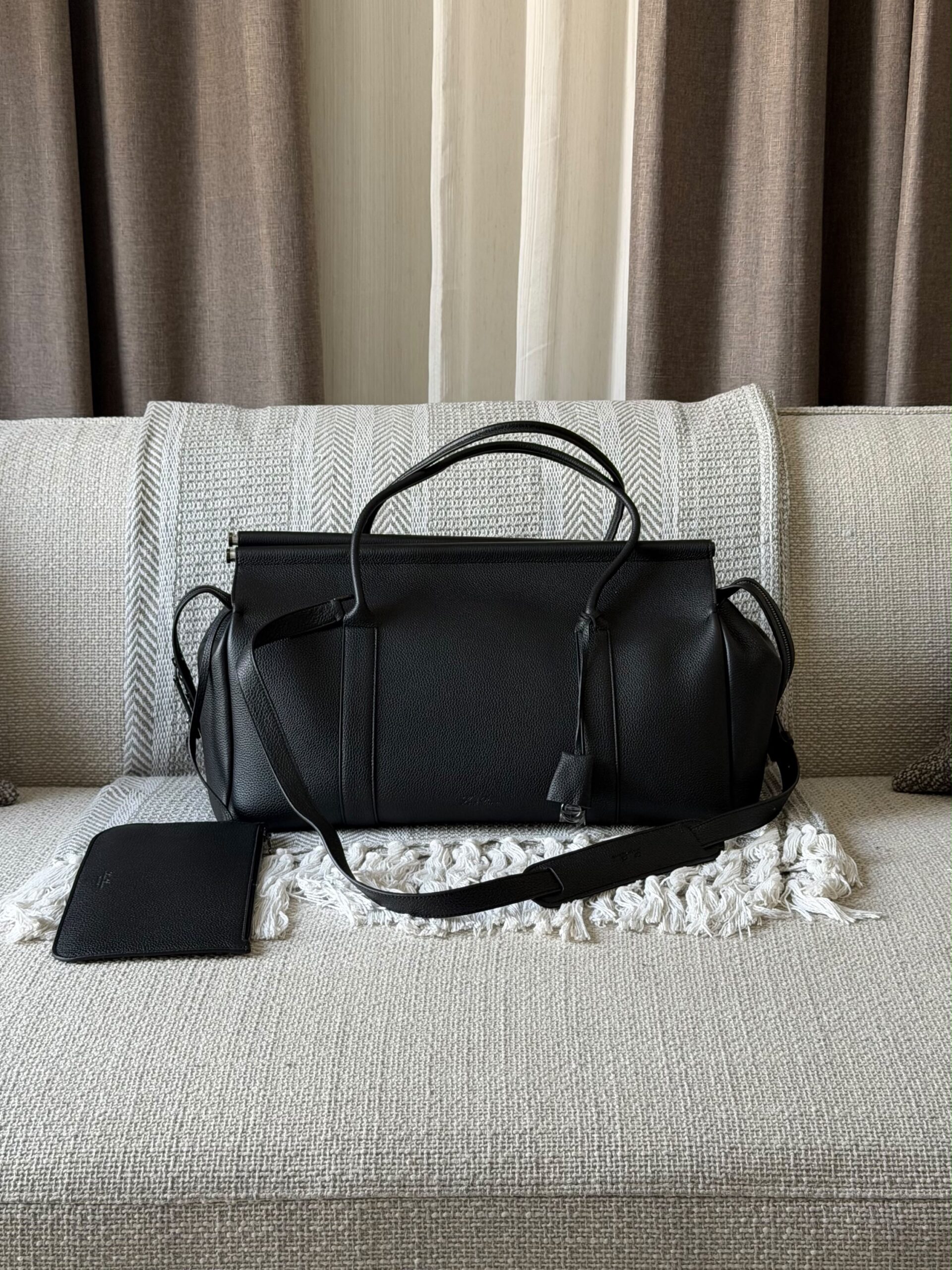 Loro Piana Loom Weekender Bag L42 in Grained - Image 2