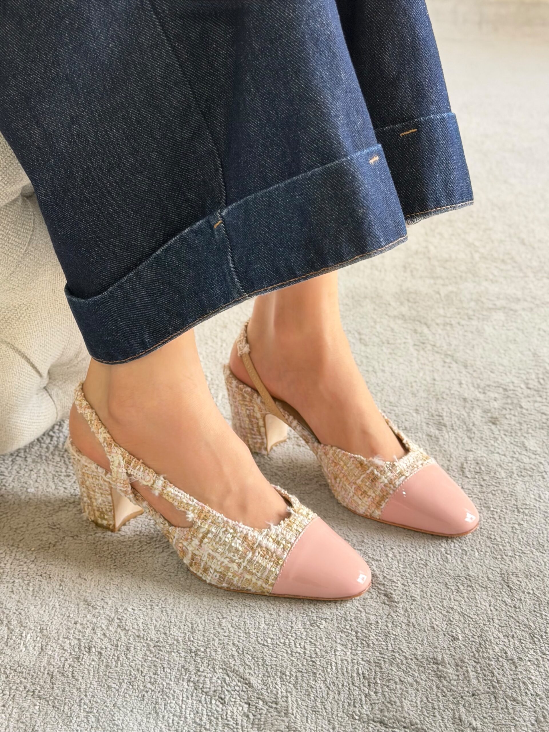 Chanel Tweed Slingback Pumps Top Quality - Image 7