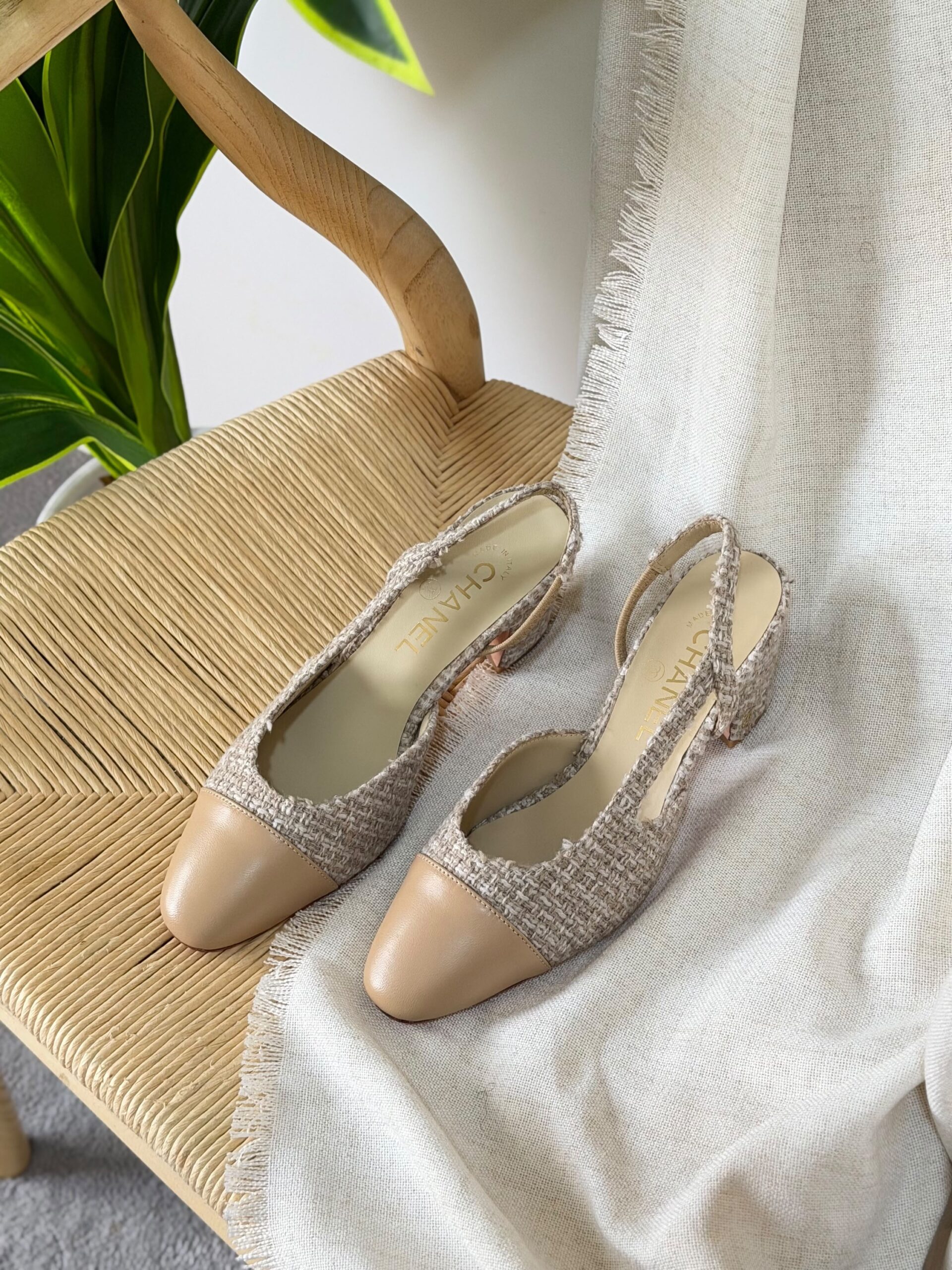 Chanel Tweed Slingback Pumps Top Quality - Image 13