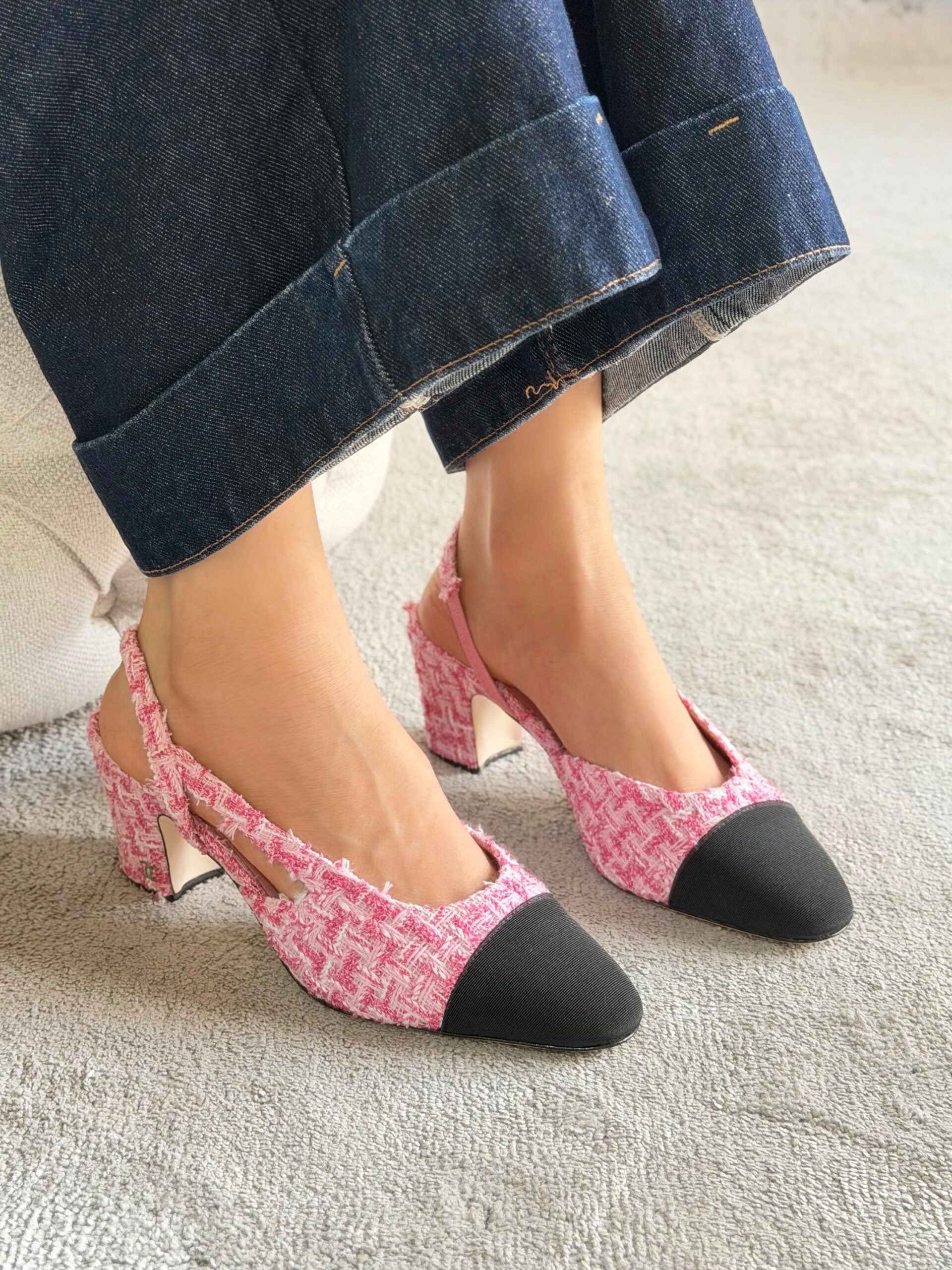 Chanel Tweed Slingback Pumps Top Quality - Image 11