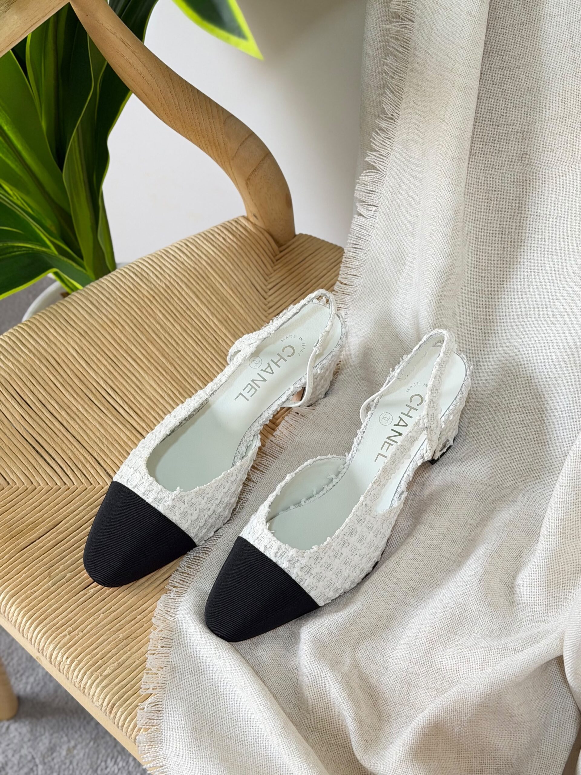 Chanel Tweed Slingback Pumps Top Quality - Image 21