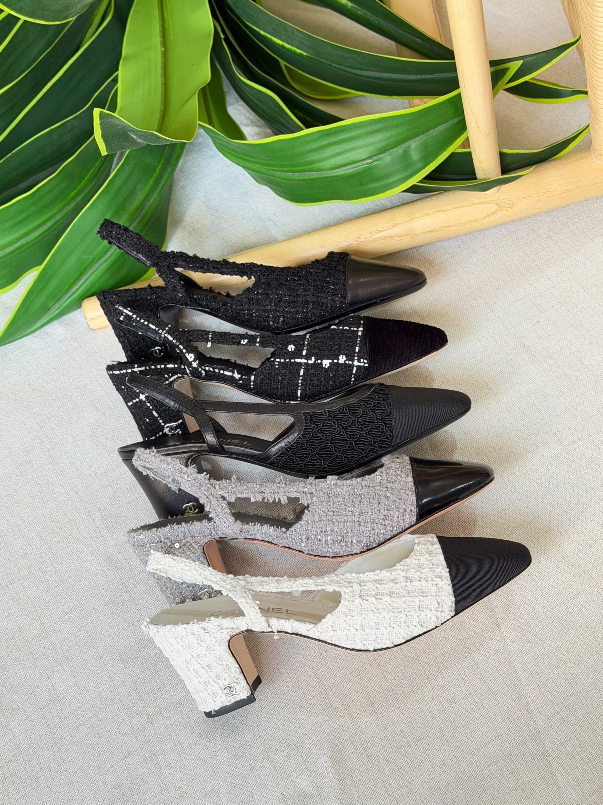 Chanel Tweed Slingback Pumps Top Quality - Image 12