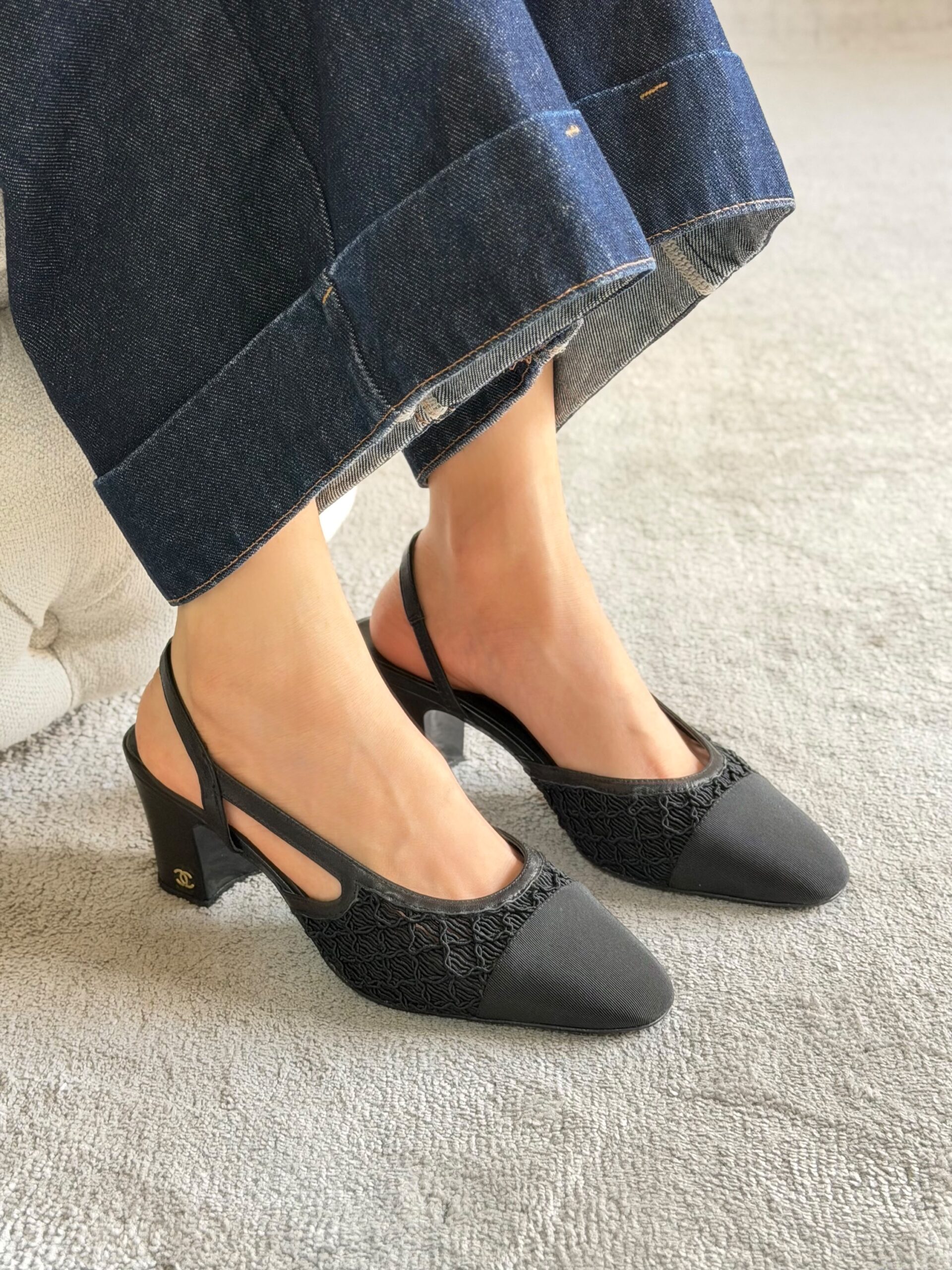 Chanel Tweed Slingback Pumps Top Quality - Image 16
