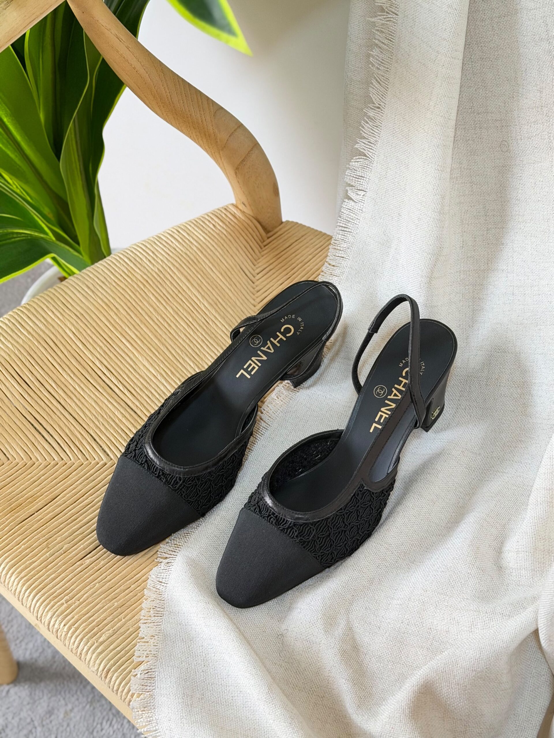 Chanel Tweed Slingback Pumps Top Quality - Image 15