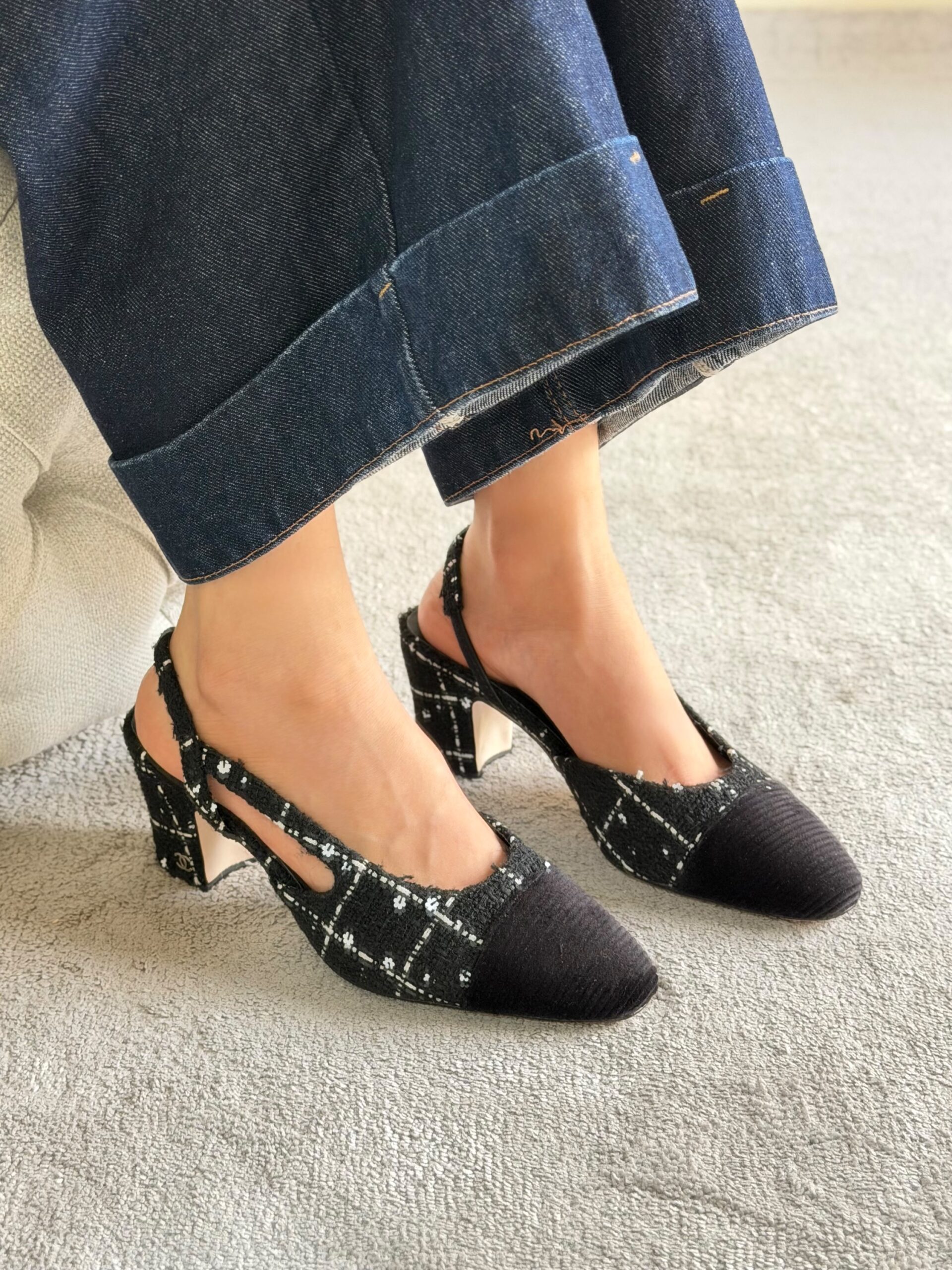 Chanel Tweed Slingback Pumps Top Quality - Image 20