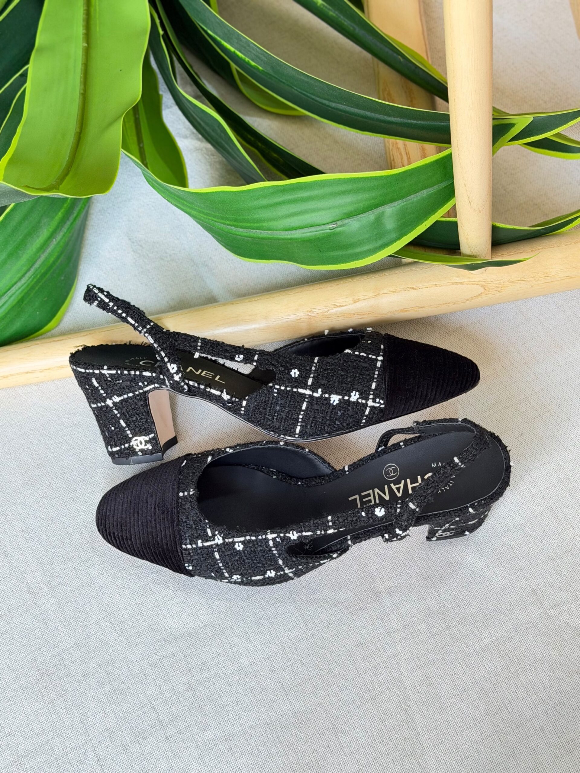 Chanel Tweed Slingback Pumps Top Quality - Image 19