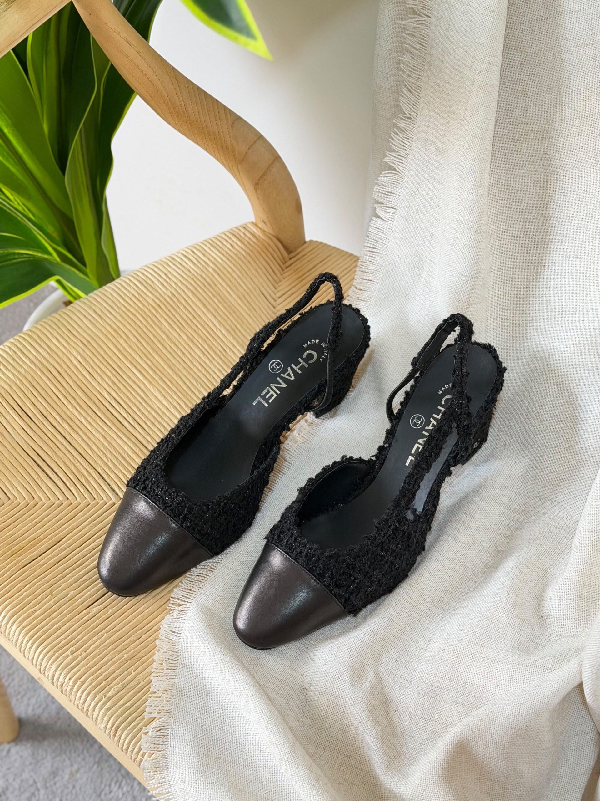 Chanel Tweed Slingback Pumps Top Quality - Image 4