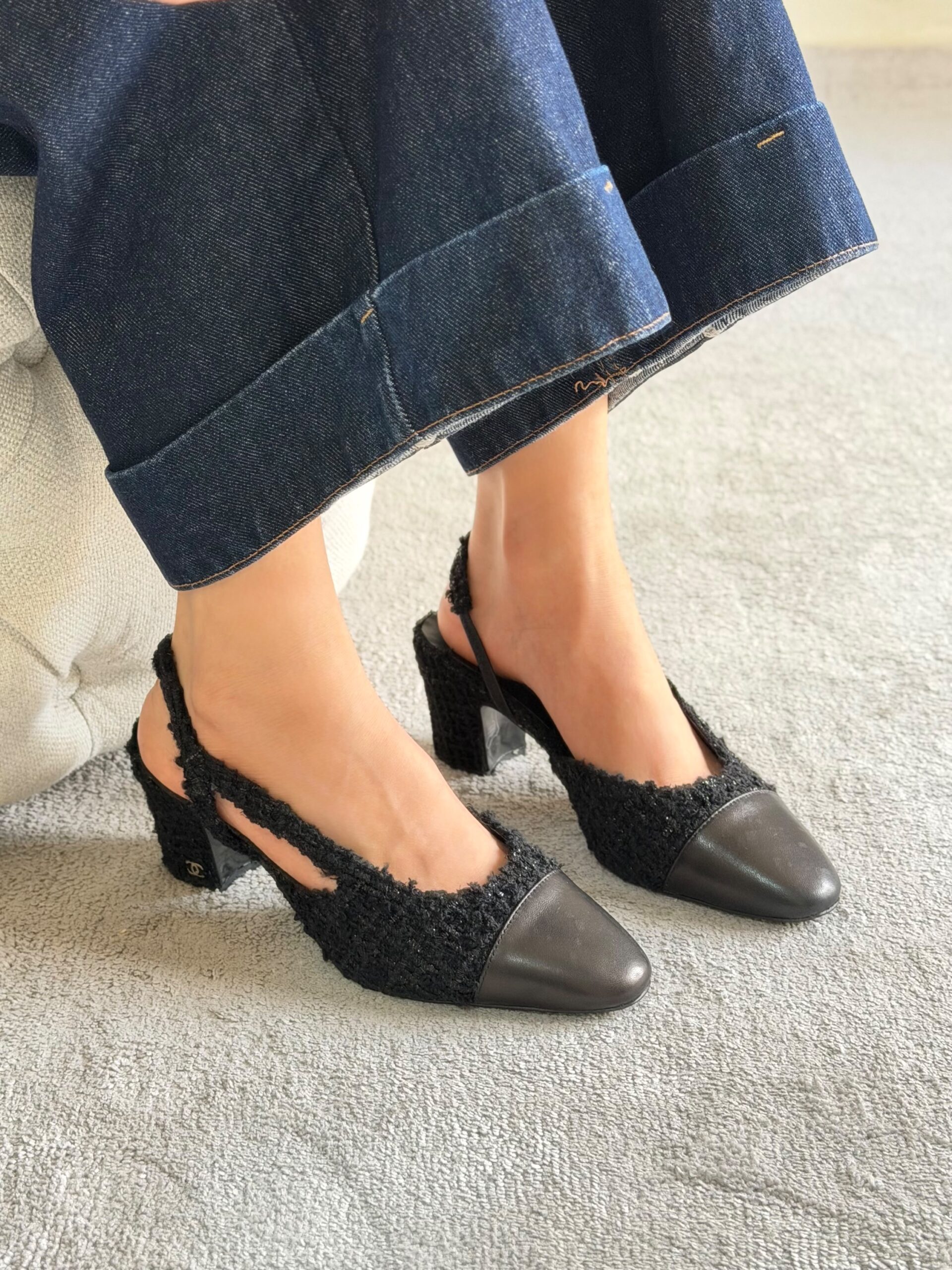 Chanel Tweed Slingback Pumps Top Quality - Image 5